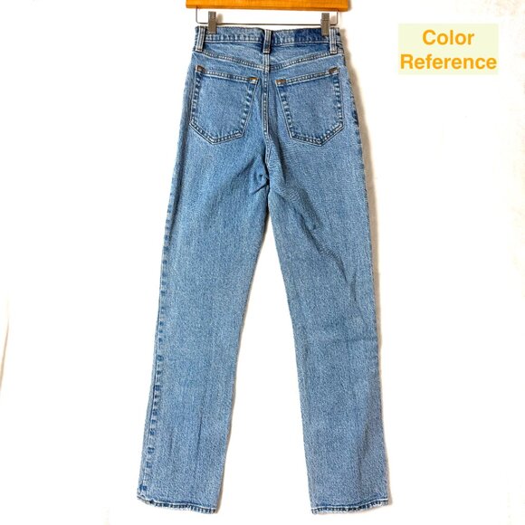 Abercrombie And Fitch The 90s Straight Ultra High Rise Jeans 25 Light Wash - Picture 3 of 7